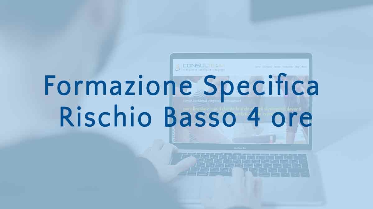 Formazione Specifica Rischio Basso 4 ore - sicurezza e salute sul lavoro verona, sicurezza alimentare haccp verona