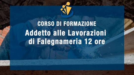 Addetto alle Lavorazioni di Falegnameria 12 ore
