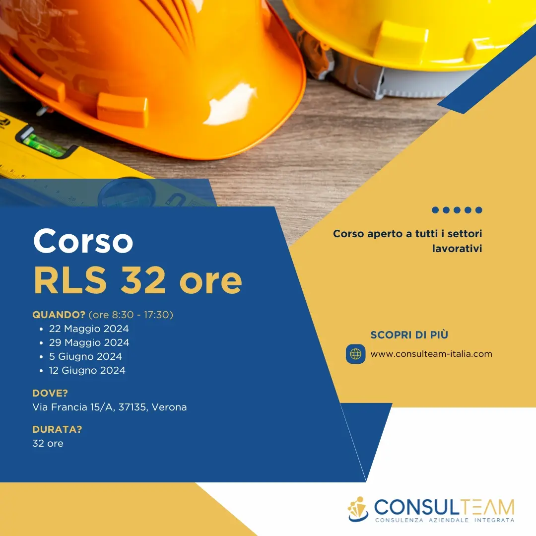 Corso RLS Verona 32 ore - Consulteam