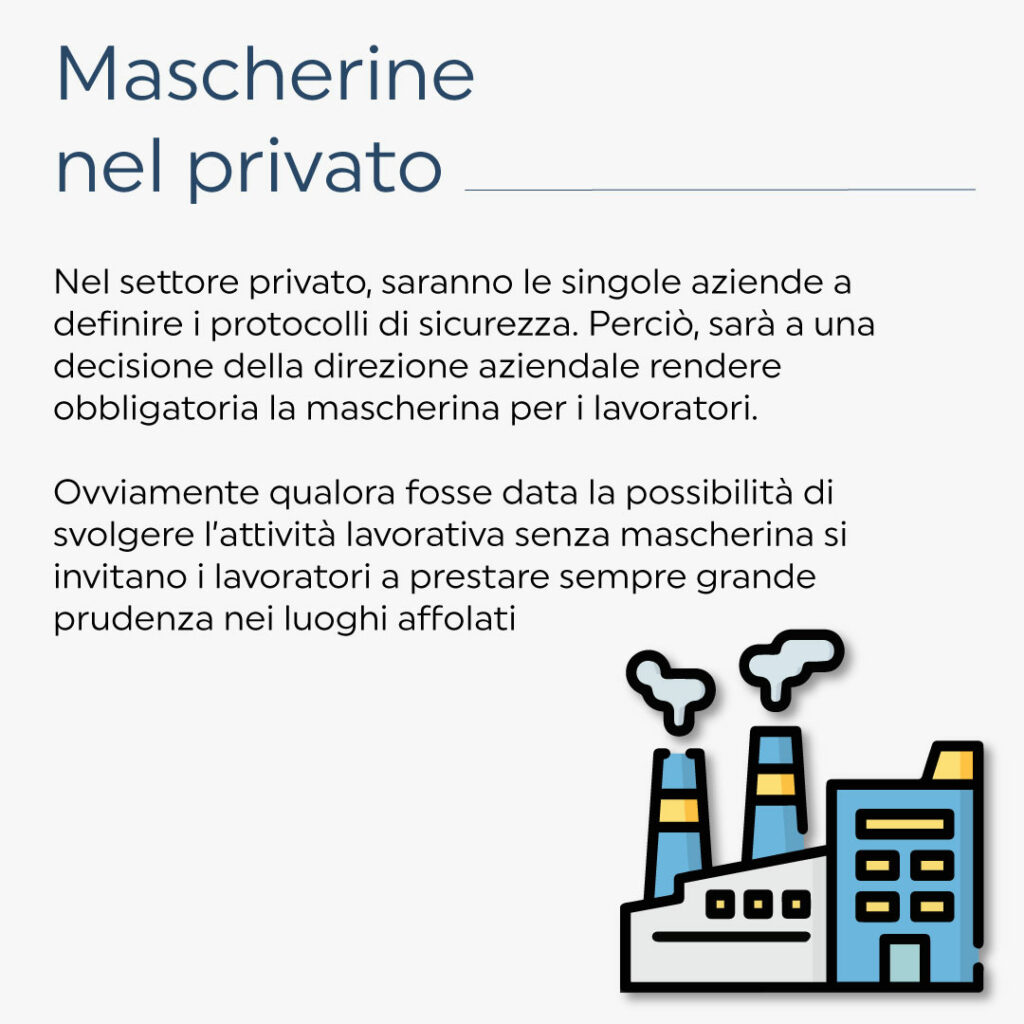 Mascherine al chiuso e Green Pass: nelle aziende private