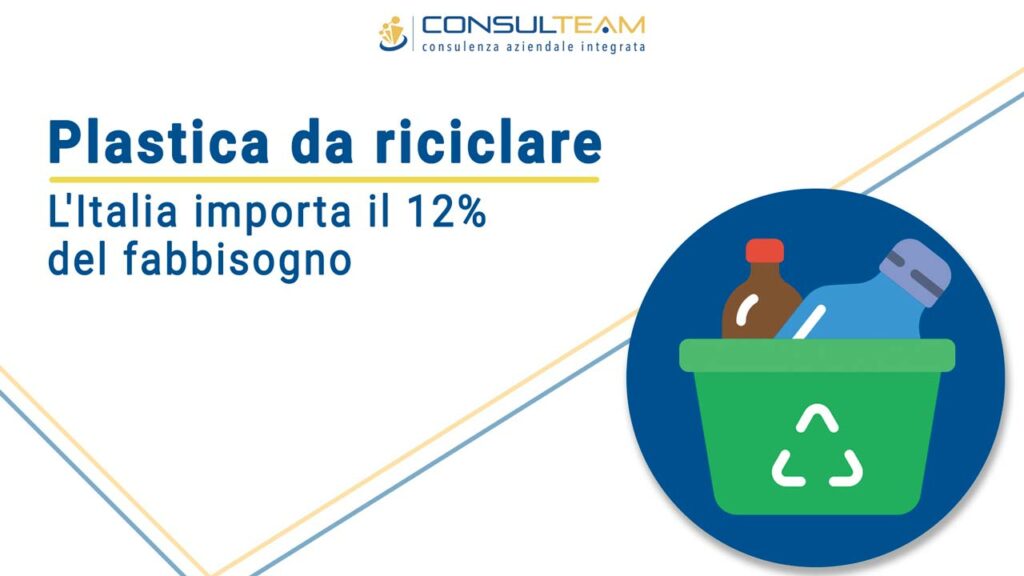 Plastica da Riciclare - L'Italia importa il 12% del fabbisogno