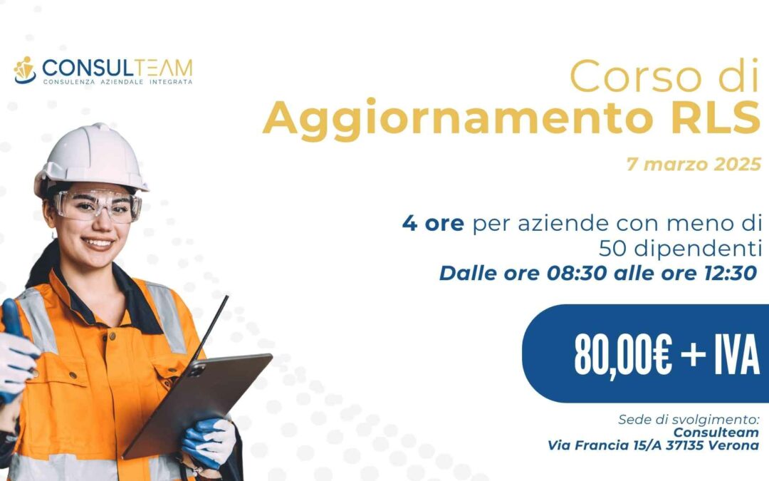 Aggiornamento RLS 4 ore – Verona – 7 Marzo 2025