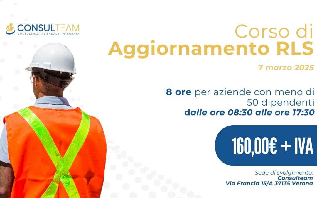Aggiornamento RLS 8 ore – Verona – 7 Marzo 2025